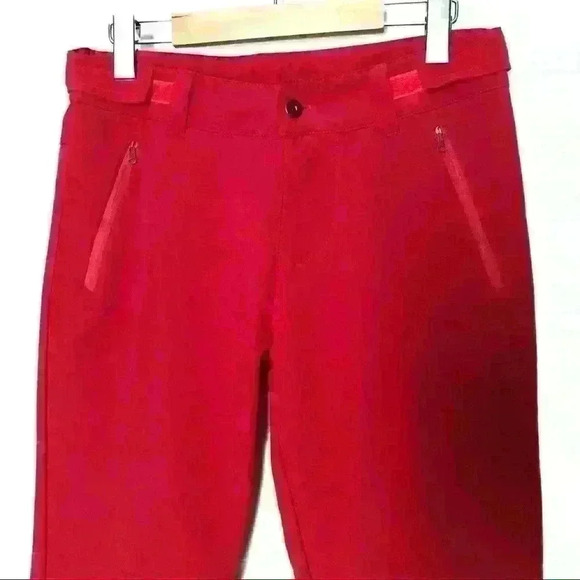 Red soft shell slim fits Trousers/Pants, fleece inside supper warm - Picture 3 of 5